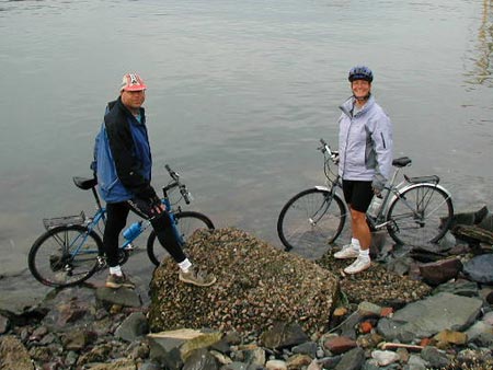 Michelle Kyle cycling Atlantic dip